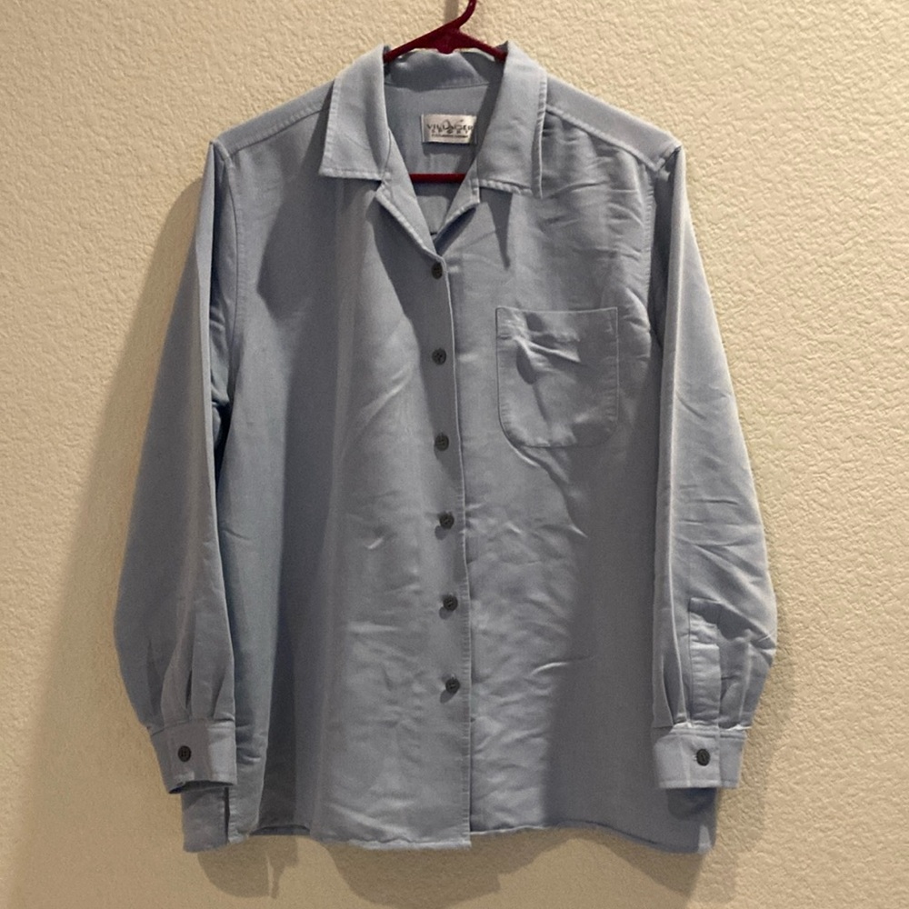 Liz Claiborne Sky Blue Button-Up Shirt
